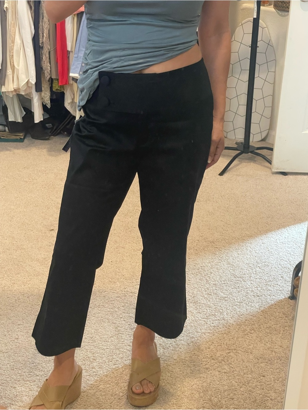 Y2K Dead stock Sears two piece set Size L juniors capri pants (Star City)